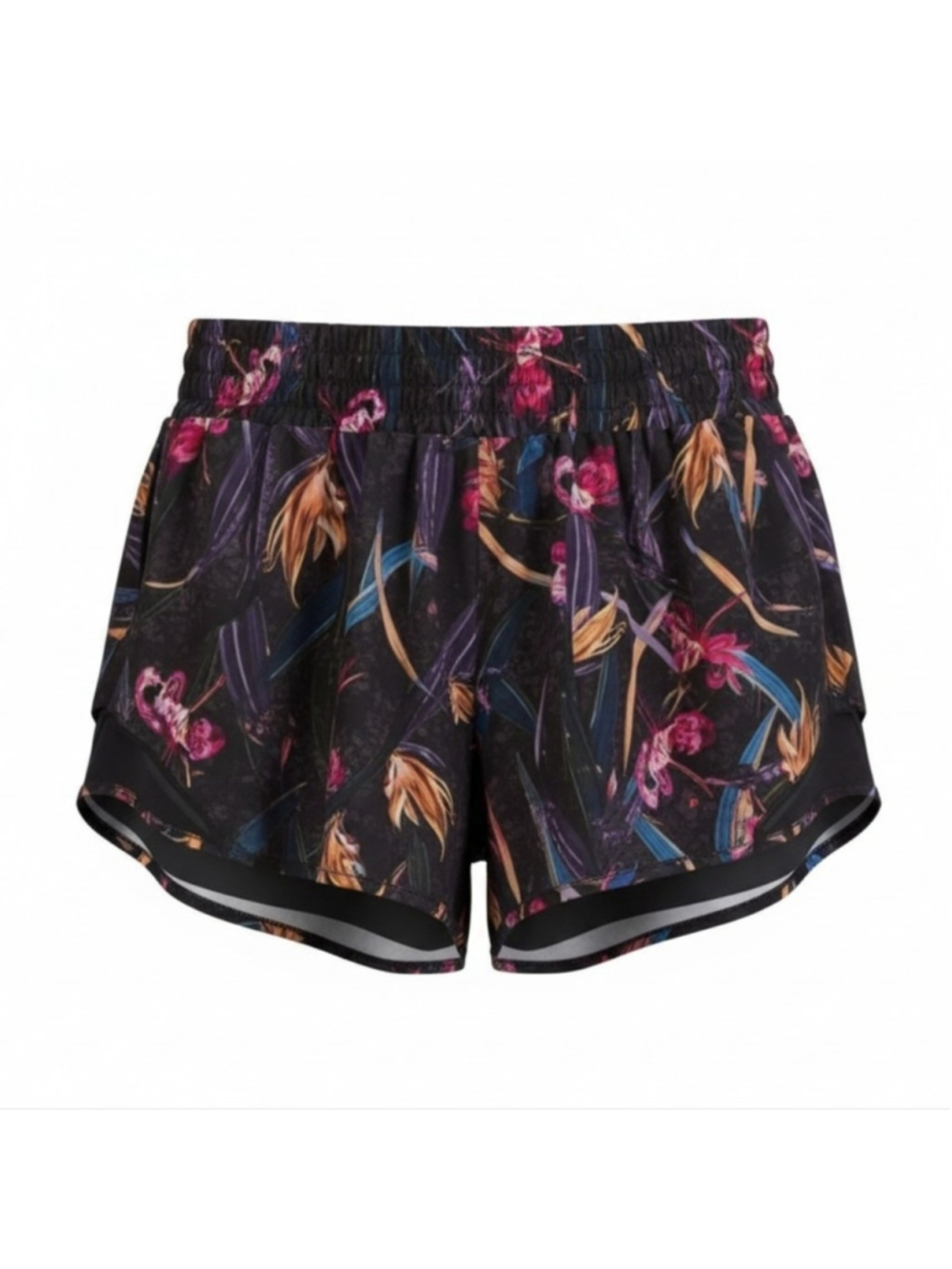 lululemon athletica Black Floral Athletic Shorts